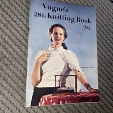 Vintage Vogue 28th Knitting Book Magazine Ladies and Mens 1940's/50's vgc