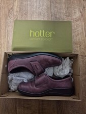 HOTTER Comfort Concept UK 4 WOMENS PURPLE LEATHER FLAT WEDGE LOAFERS SHOES BNIB