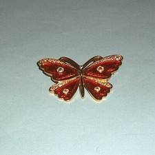 SUZI B ORANGE BUTTERFLY BROOCH