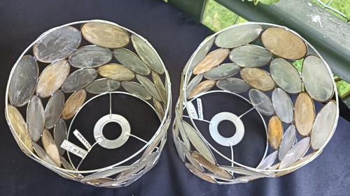 Pair 1970s boho ivory - of,