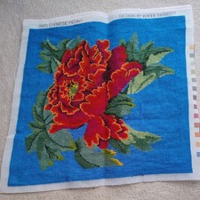 Kaffe Fassett Red Chinese Peony Completed Tapestry