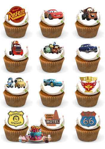Cars birthday edible wafer - cars,