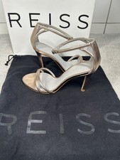 REISS Peony Bombay Strap Heeled Sandal Rose Gold Ladies Uk 6 With Box RRP £139