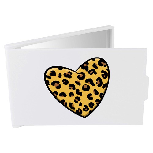 Leopard print heart compact - 'leopard,