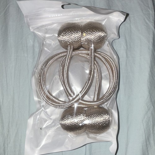 Silver metal curtain - metal, holdbacks