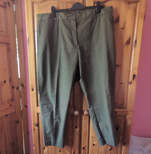 Dark khaki cargo trousers - m&s,