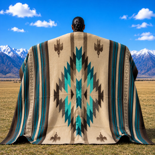 Handwoven queen alpaca native - queen,