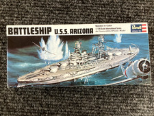 VINTAGE Revell 1/720 Battleship U.S.S. Arizona model kit from 1967, complete