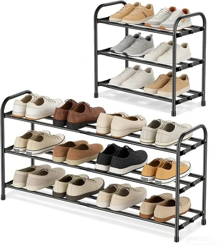 Metal shoe rack stand tier - metal,