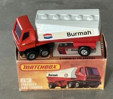 Matchbox Lesney Superfast 75 Series 63 Freeway Gas Tanker Lorry Model