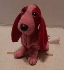 Applause pink  Hush Puppies Basset Hound dog bean soft toy plush