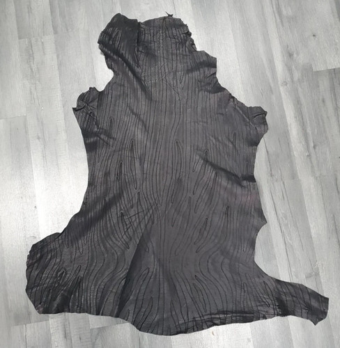 Leather suede sheepskin black - sheepskin,