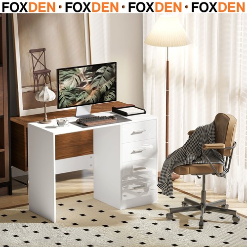 Computer desk with drawers - desk,