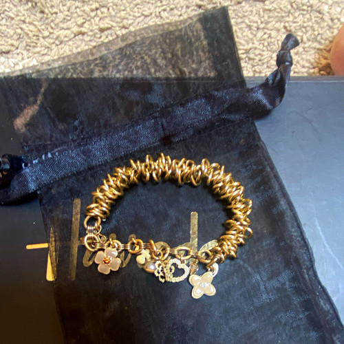 Pilgrim gold tone chain - pilgrim, charm