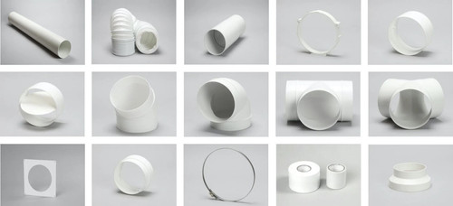150mm plastic round ducting - 150mm,