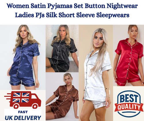 Women satin pyjamas - pyjamas, set