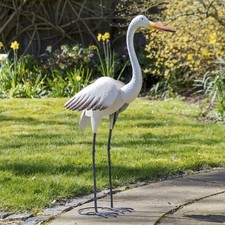 Metal Stork Garden Ornament