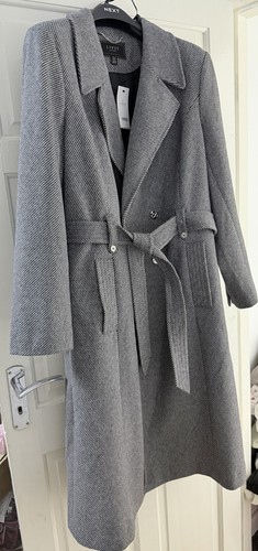 Women lipsy grey coat jacket - women's,