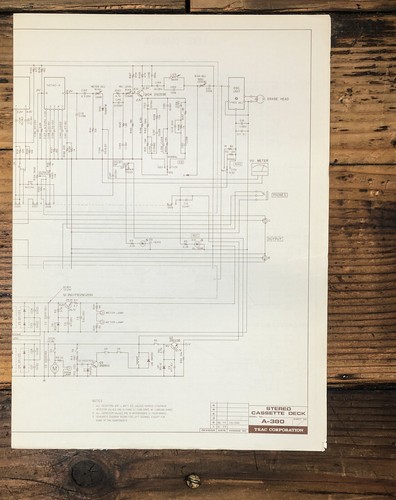 Teac 380 cassette fold out - a-380,