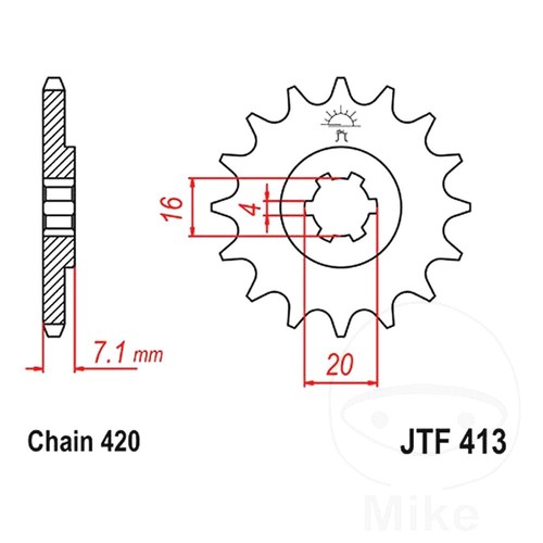 Front sprocket tooth 420 - sprocket, 13