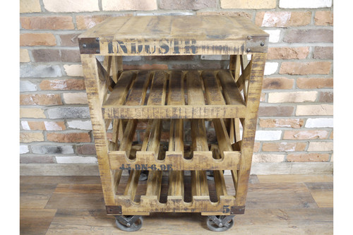 Wine rack trolley bar retro - wine,