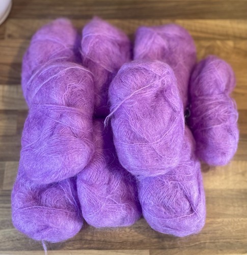 416g medium lilac mohair wool - 416g,