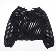 ZARA Women’s Black Open-Knit