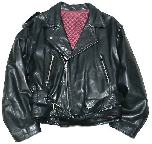 Vintage leather motorcycle - vintage,