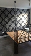 Four Poster canopy double bed goth medieval