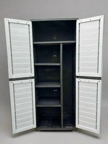 Tall plastic cupboard storage - cupboard,