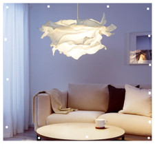 1 , 2  Ikea KRUSNING Pendant lamp paper Shade White 85cm  502.599.21 UK