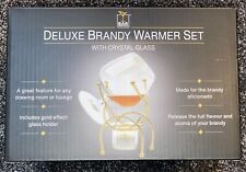 Deluxe Brandy Warmer Set With Crystal Glass