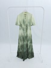 Vintage 70s Maxi Dress Green Butterfly Sleeve Approx. Size 10-12