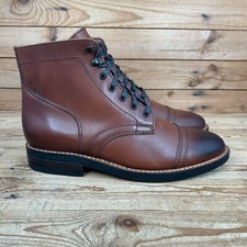 Thursday Boots Mens Size UK 7 Captain Brown Leather Lace Up Combat Dress Shoes