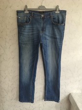 Firetrap Men's Blue Straight Jeans UK40S W40in inside Leg 31in. Pre Owned Good
