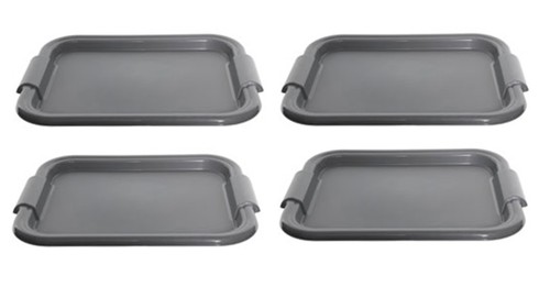 Plastic silver rectangle - x,