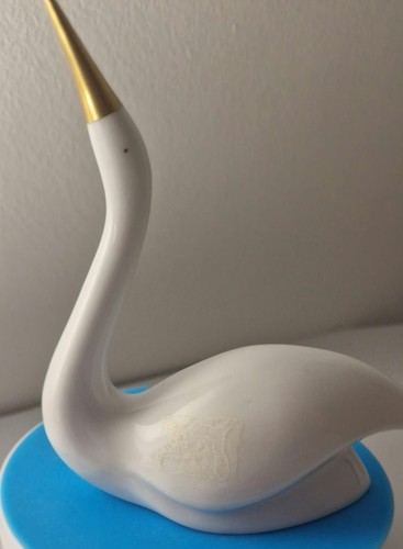 Vintage porcelain swan - porcelain,