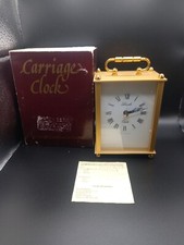 Vintage 1980s Lincoln Clocks Brass Quartz Carriage Clock