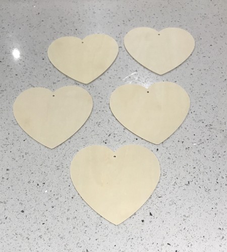 Wooden mdf large hearts craft - mdf,