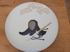 Kendo plate with Men and Shinai. Japanese trophy 