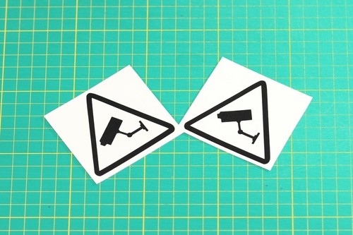 Cctv stickers small - 2x,