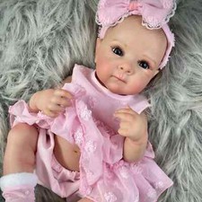 18 Inch Bettie Full Body Silicone Vinyl Girl Washable Reborn Baby Doll with Pain