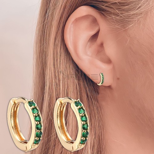 Green birthstone round cut - green,