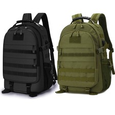 40L Tactical Military Backpack Molle Waterproof USB Camping Hiking Rucksack Bag