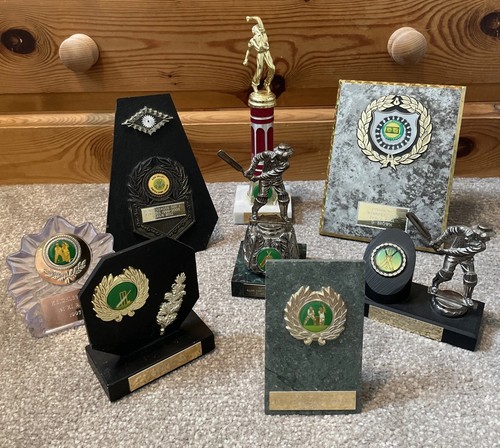 Vintage mixed sports trophies - vintage,