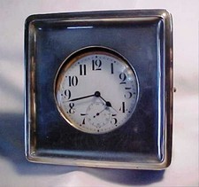 LARGE GOLIATH WORKING POCKET WATCH IN SUPER c1910 SILVER HALLMARKED EASEL STAND