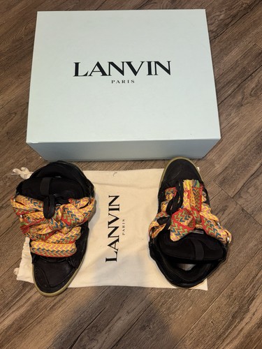Lanvin leather curb sneaker - lanvin,
