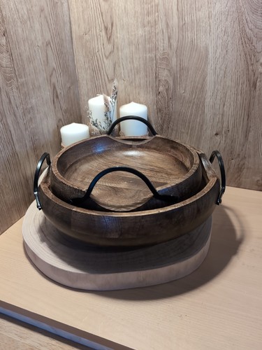 Set wooden display bowls - 2,