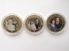 THREE x 2007 Cook Islands Queen Elizabeth II Diamond Wedding One Dollar coins