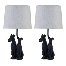 Set of 2 Dogs Table Lamp